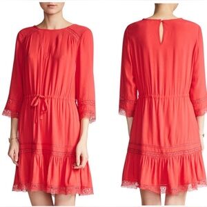 EUC Maje Ronsard Crepe Lace BLACK Dress  (stock photo to show style)